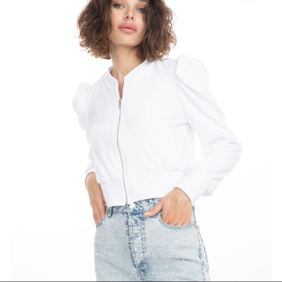 Generation Love Jackets & Blazers - 🆕Generation Love Bomber Jacket Blair Bright White Velour
Lined With Pockets